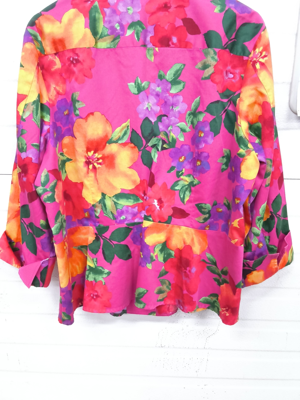 Jones New York Signature Vibrant Floral Button-Down Blouse - Picture 3 of 5